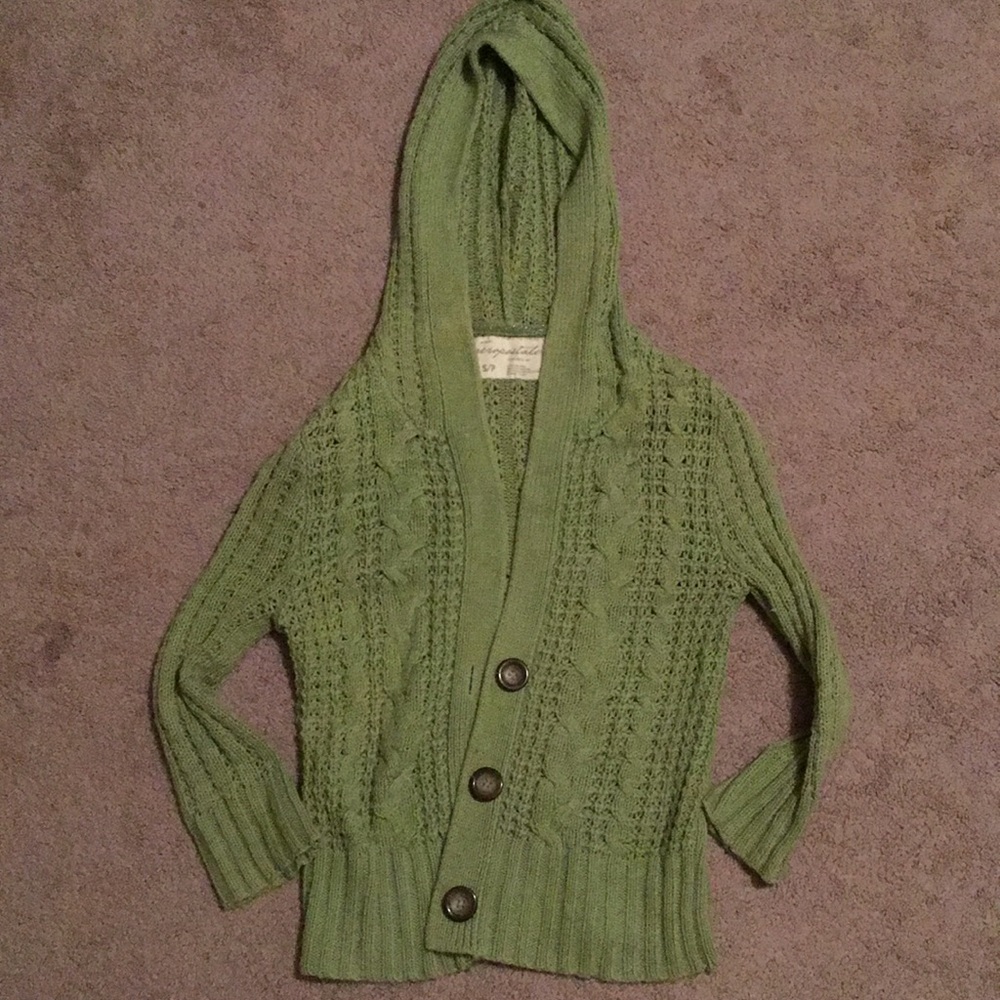Green cardigan